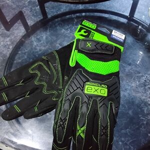Ironclad Exo Black and Green Gloves